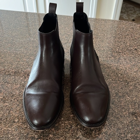 SANDRO MENS BROWN LEATHER ANKLE BOOTS-41 - Picture 6 of 11